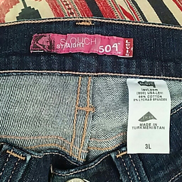 Levi's 504 Slouch Straight Sz 3L - Picture 2 of 5